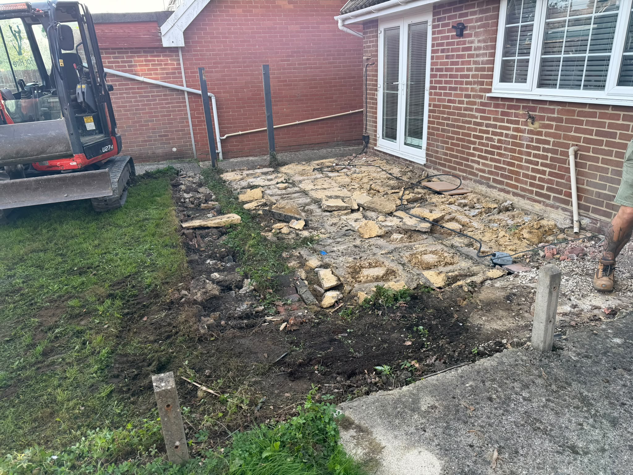 Groundworks project in Reigate before excavation
