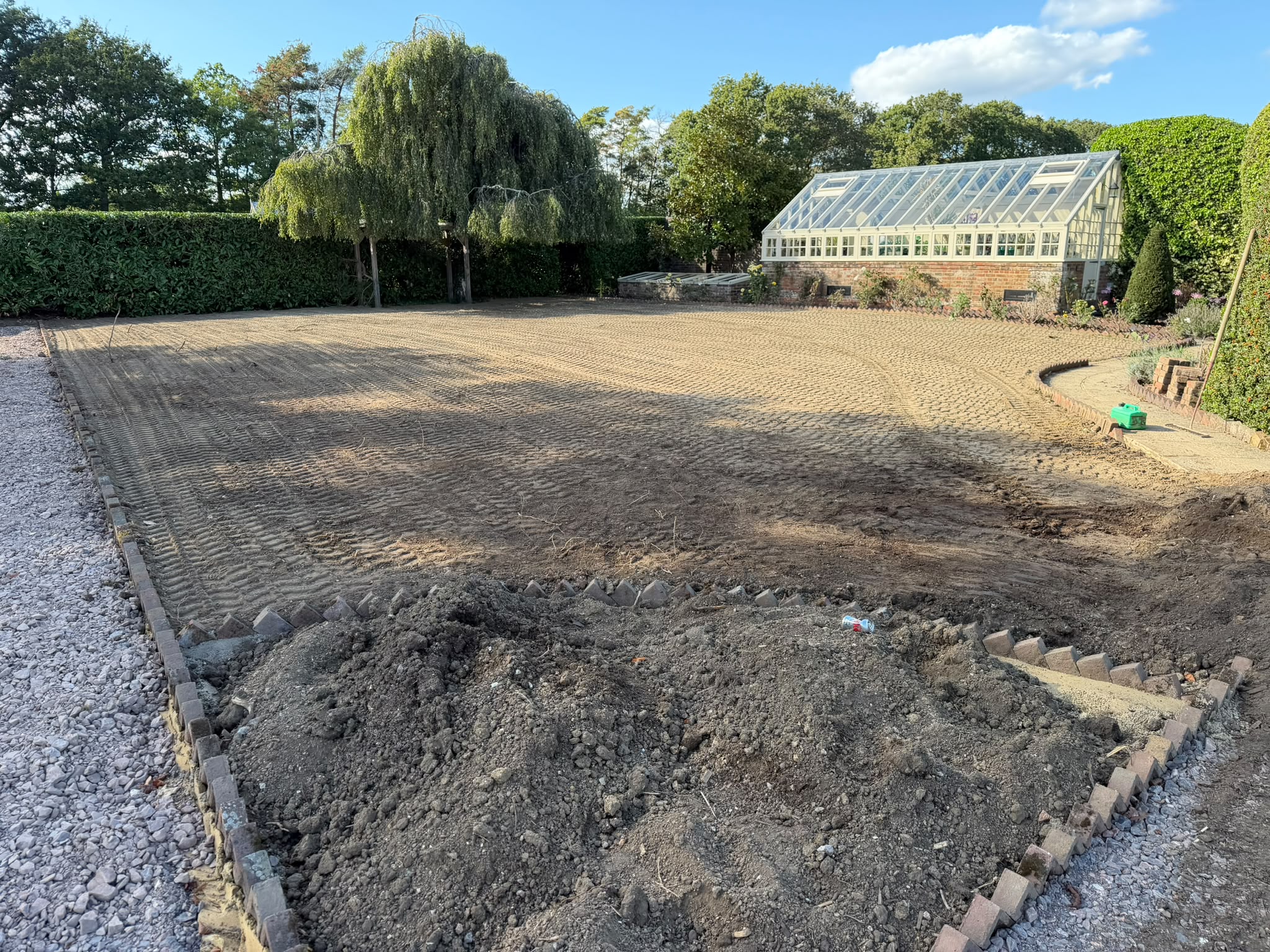 Large garden ground preparation project in Horley